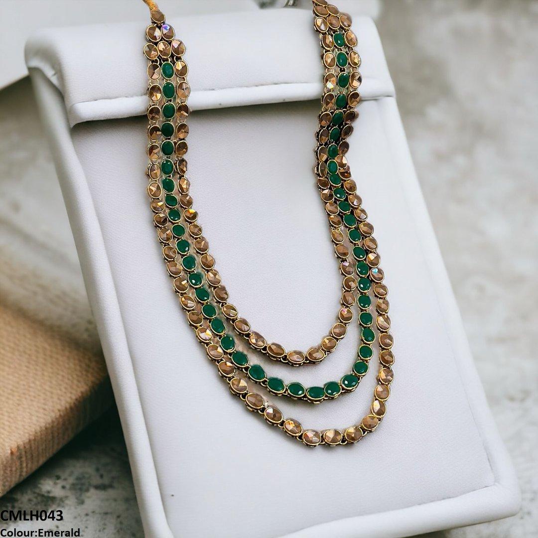 CMLH043 FRN Oval Layered Mala