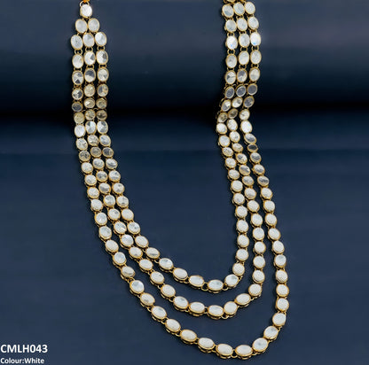 CMLH043 FRN Oval Layered Mala