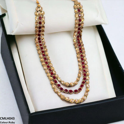 CMLH043 FRN Oval Layered Mala