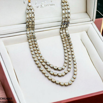 CMLH043 FRN Oval Layered Mala