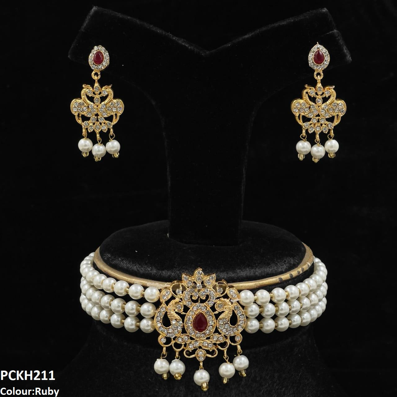 PCKH211 MZM Pear/Flower Choker Set