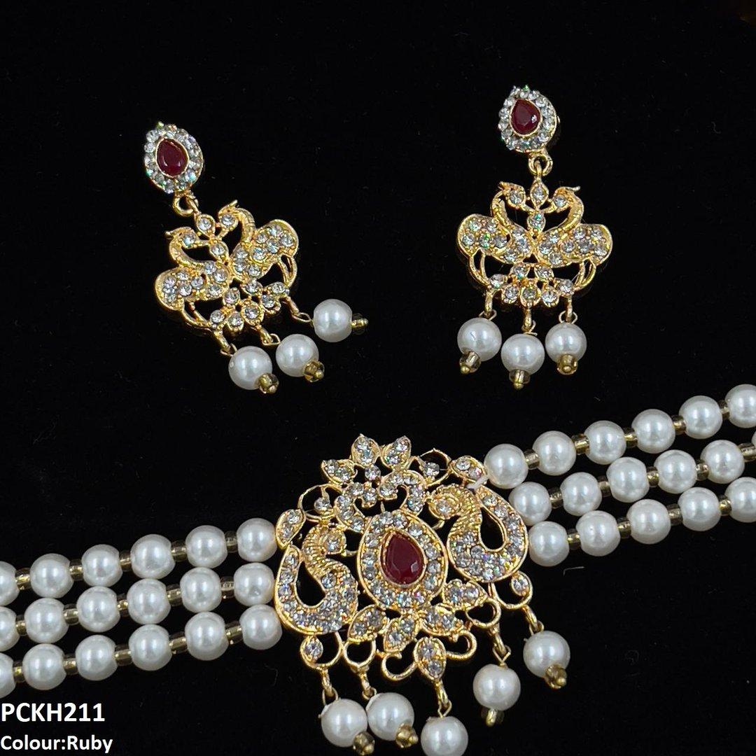 PCKH211 MZM Pear/Flower Choker Set