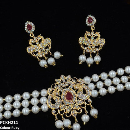 PCKH211 MZM Pear/Flower Choker Set