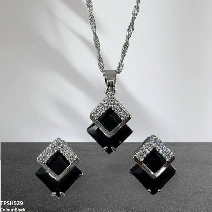 TPSH529 SHJ Square Pendent Set