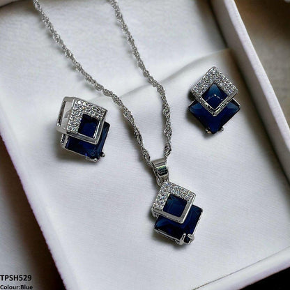 TPSH529 SHJ Square Pendent Set