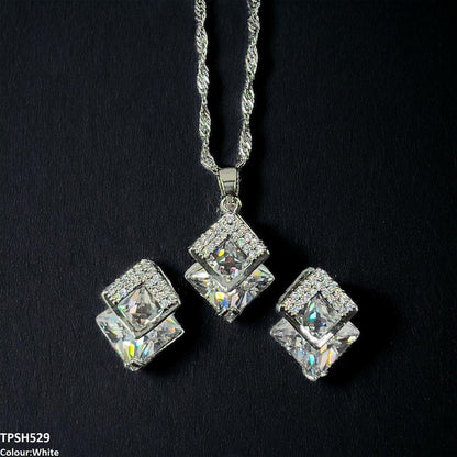 TPSH529 SHJ Square Pendent Set