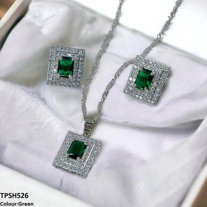 TPSH526 SHJ Rectangle Pendent Set