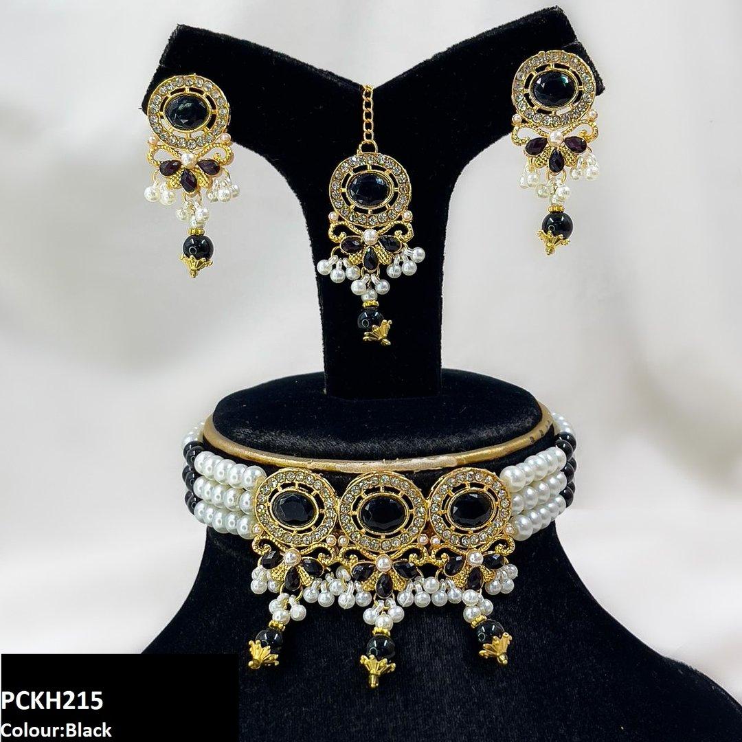 PCKH215 SDQ Oval/Pearl Drop Choker Set