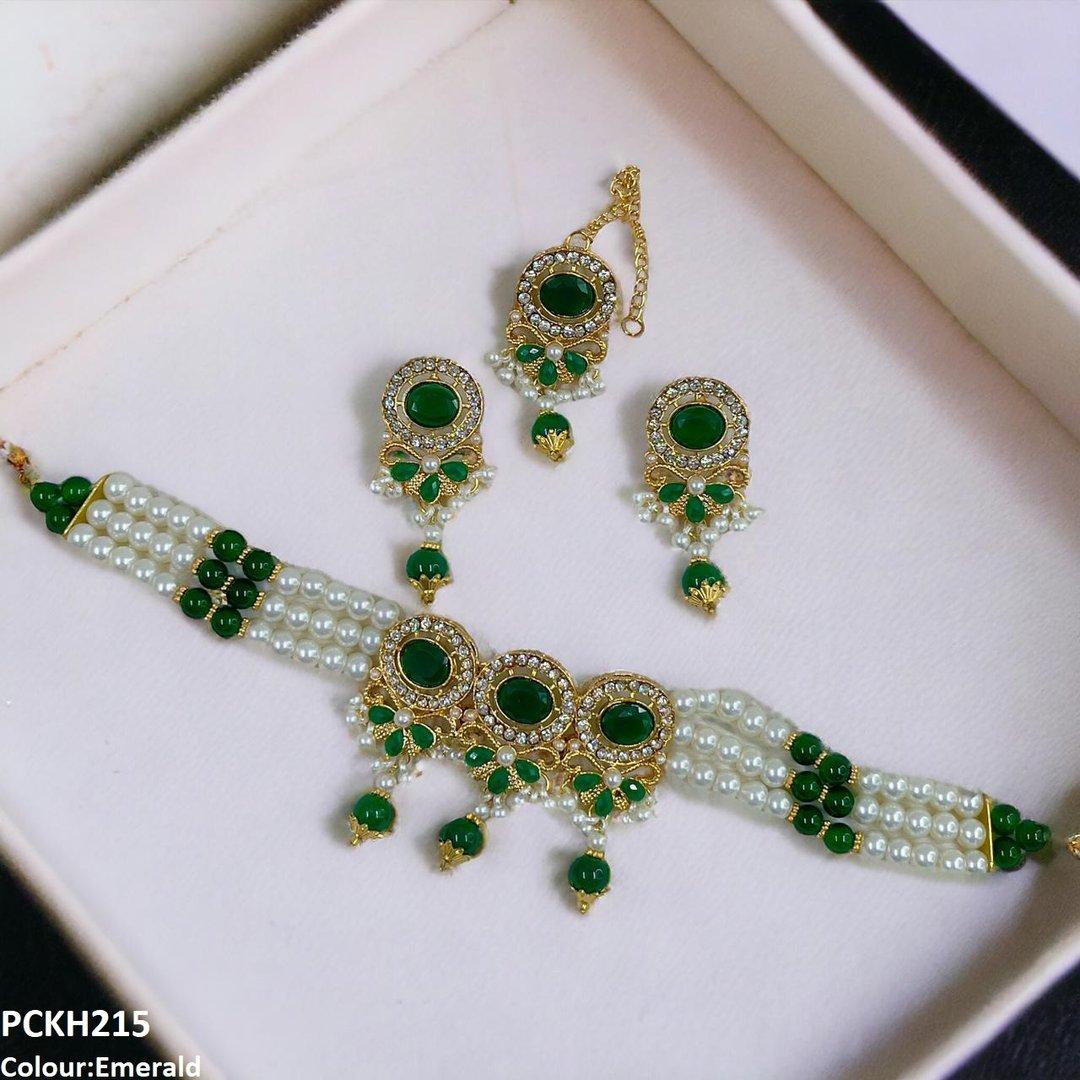 PCKH215 SDQ Oval/Pearl Drop Choker Set