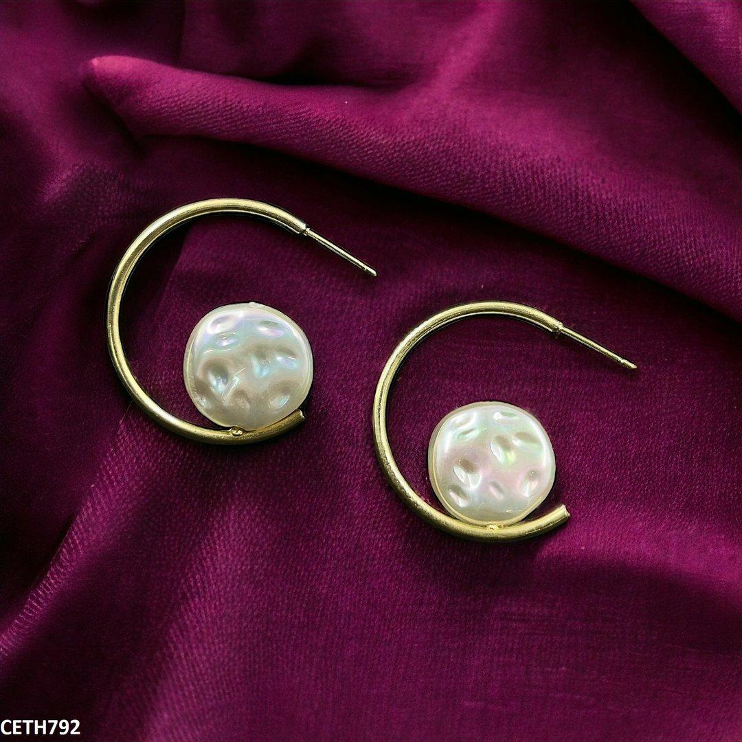 CETH792 RHJ Round Beat Open Hoop Tops Pair