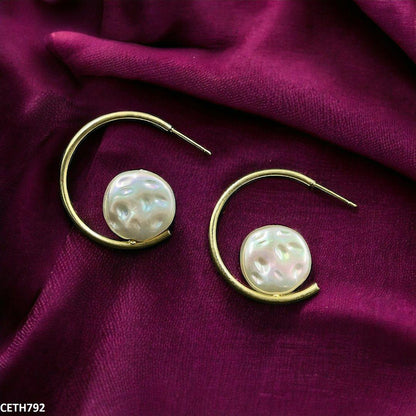 CETH792 RHJ Round Beat Open Hoop Tops Pair