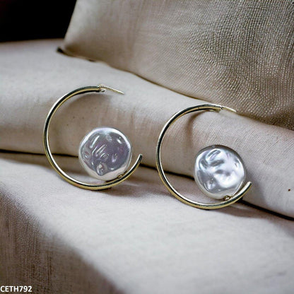 CETH792 RHJ Round Beat Open Hoop Tops Pair