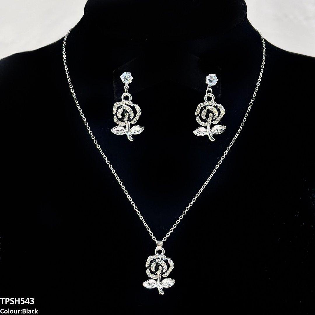 TPSH543 GCQ Flower Pendent Set