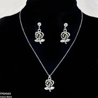 TPSH543 GCQ Flower Pendent Set