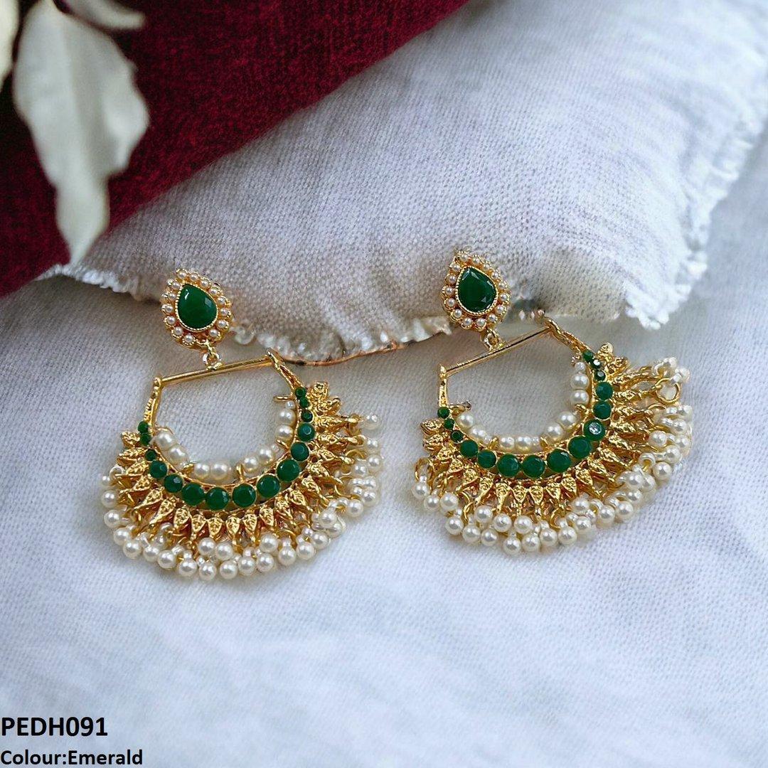 PEDH091 SDQ Tear/Pearl Drop Earrings