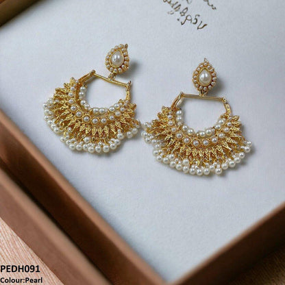 PEDH091 SDQ Tear/Pearl Drop Earrings