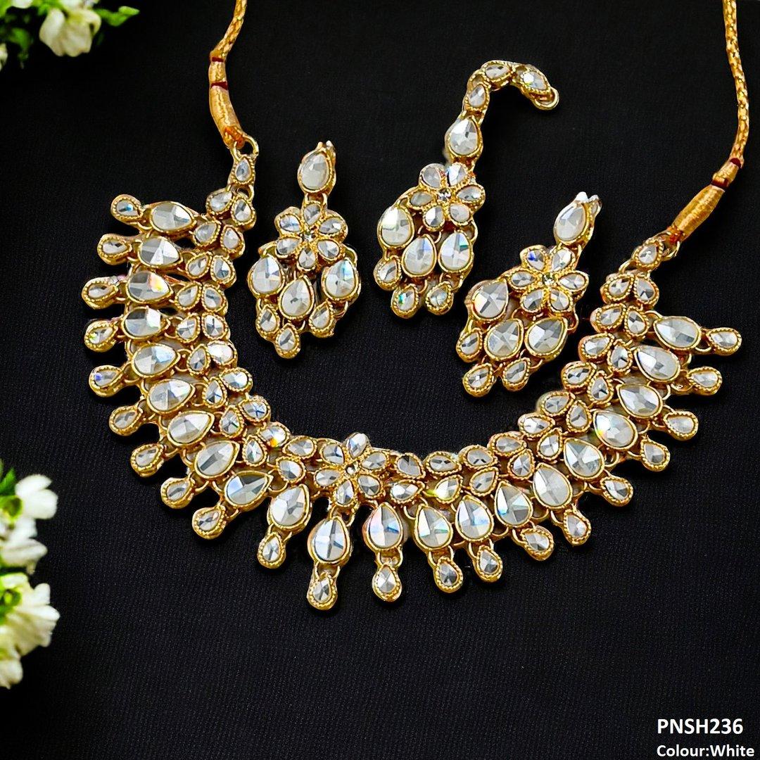 PNSH236 FRN Tear/Flower Necklace Set