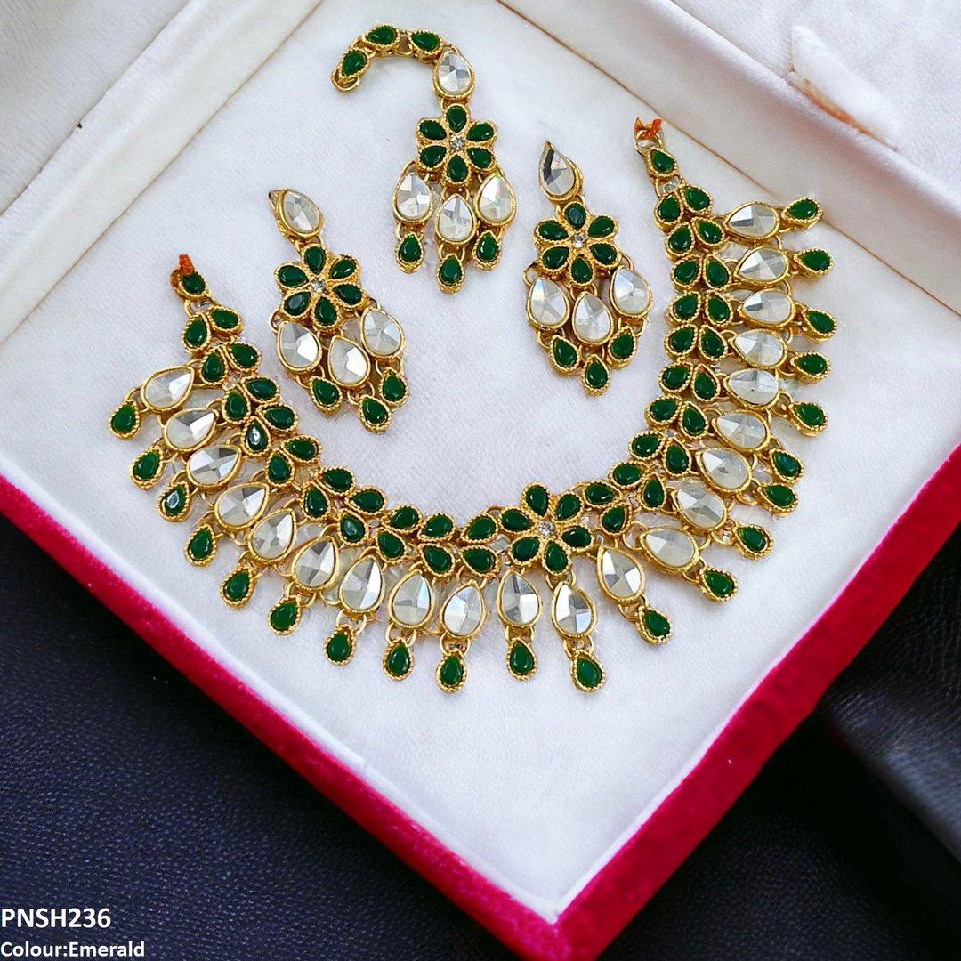 PNSH236 FRN Tear/Flower Necklace Set