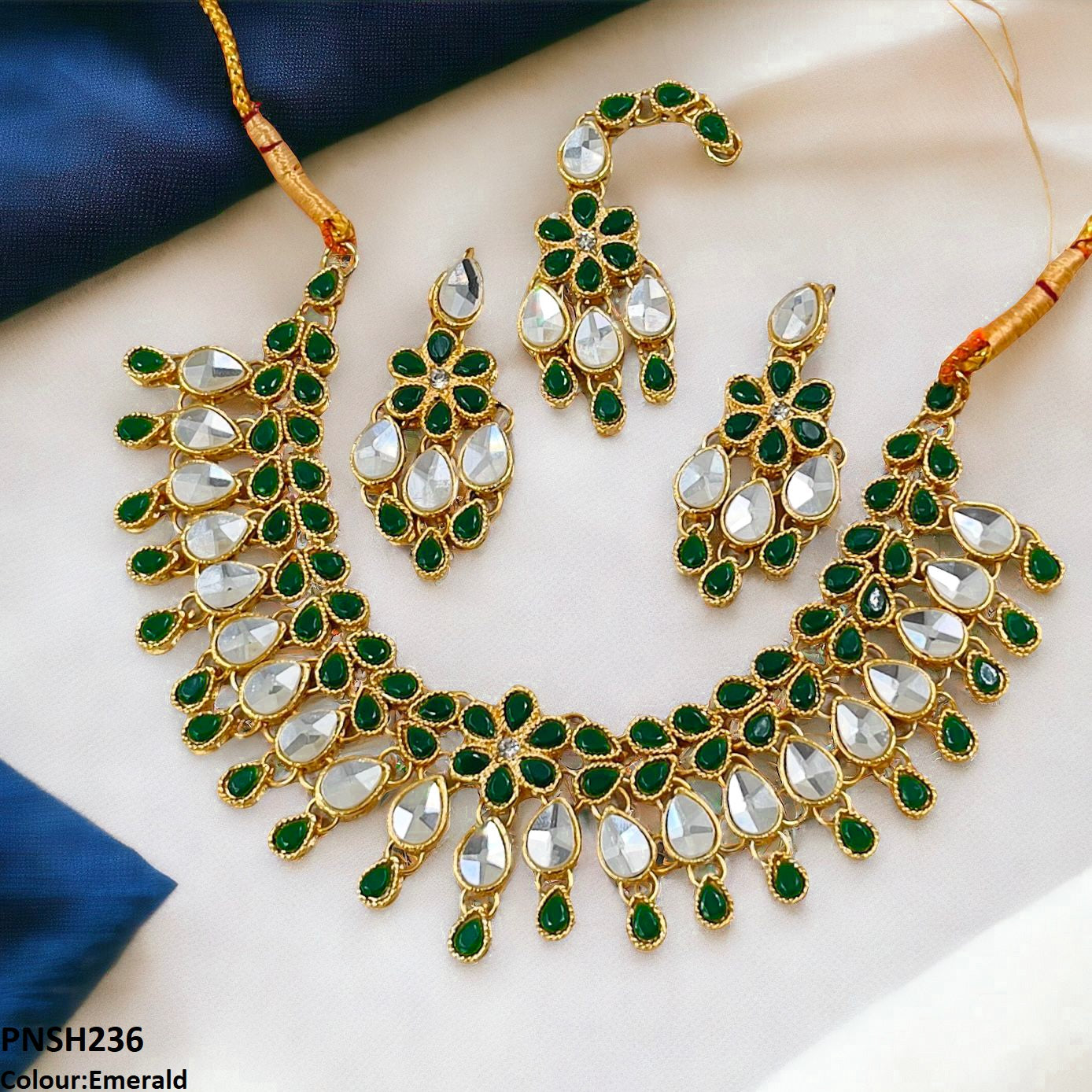 PNSH236 FRN Tear/Flower Necklace Set