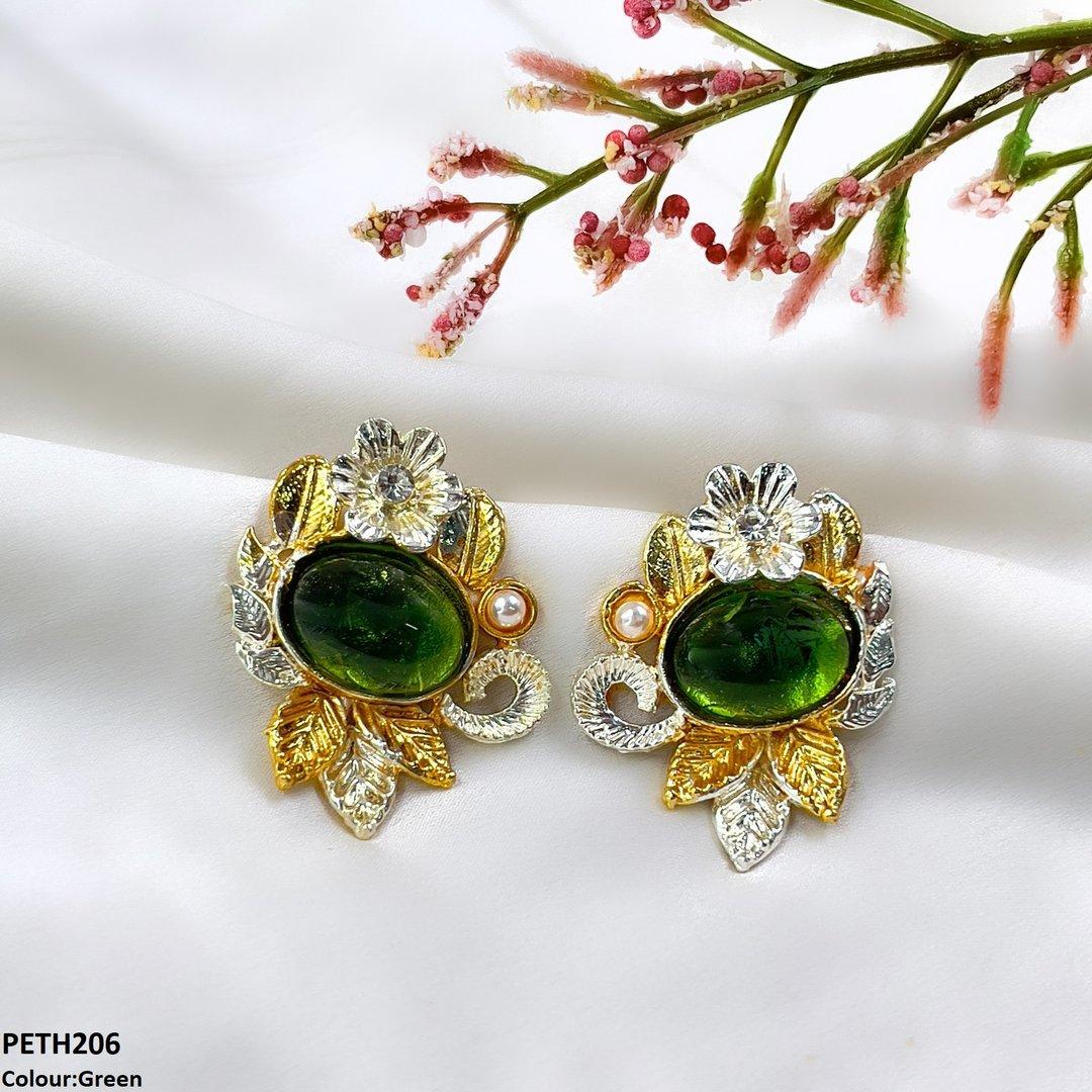 PETH206 SDQ Oval Flower Tops Pair