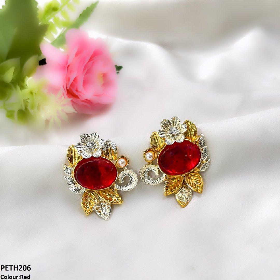 PETH206 SDQ Oval Flower Tops Pair