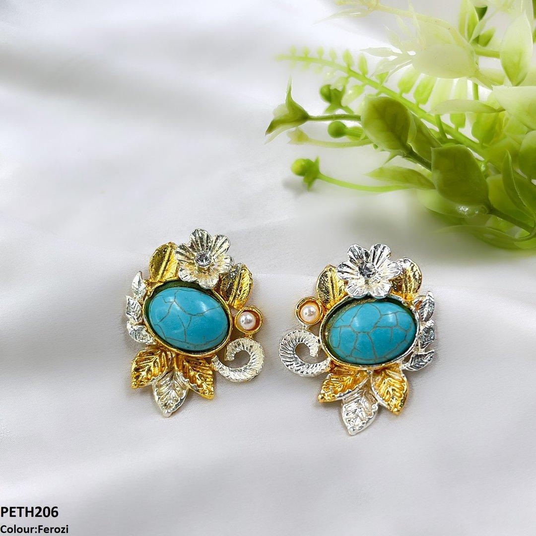 PETH206 SDQ Oval Flower Tops Pair