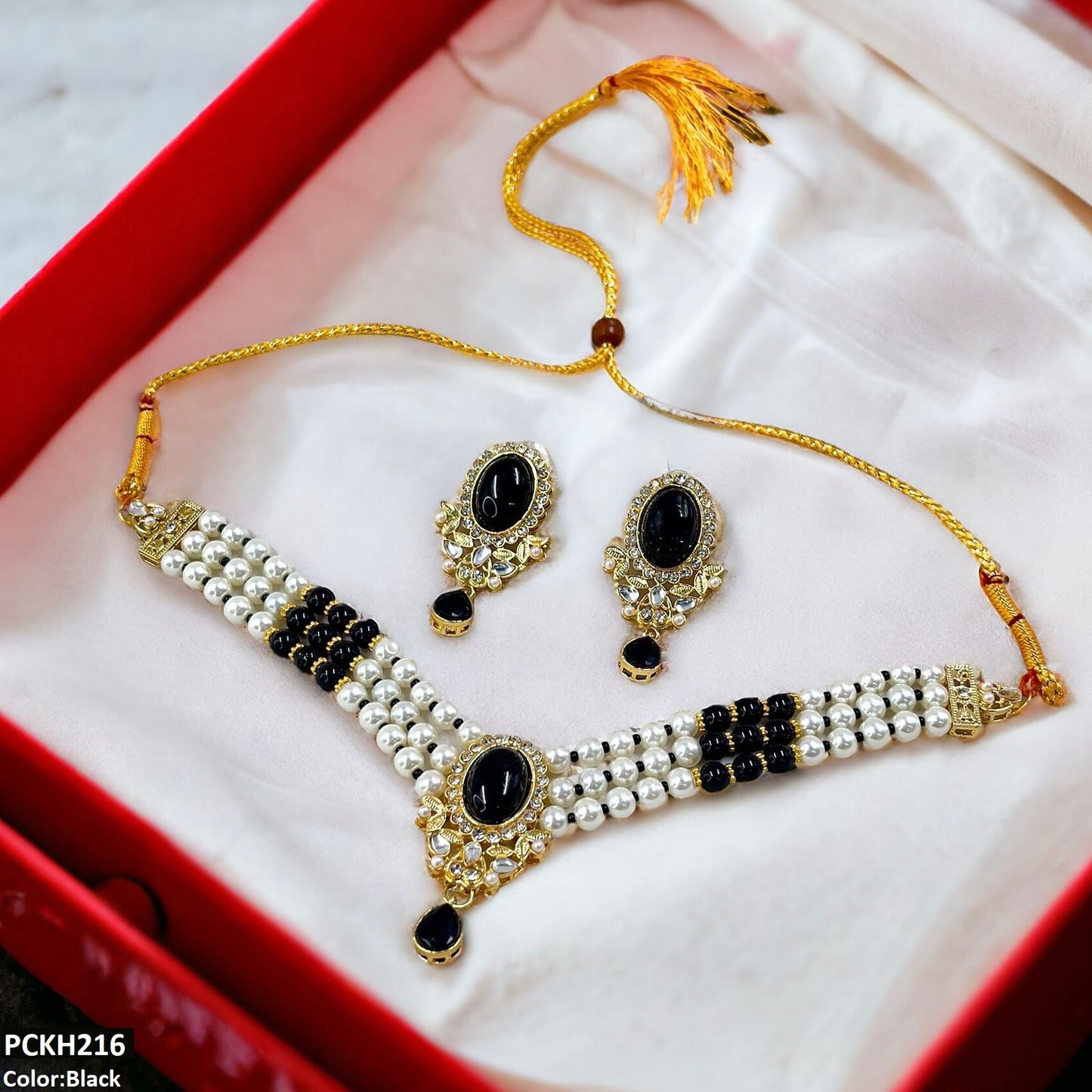 PCKH216 SDQ Oval/Tear Drop Choker Set