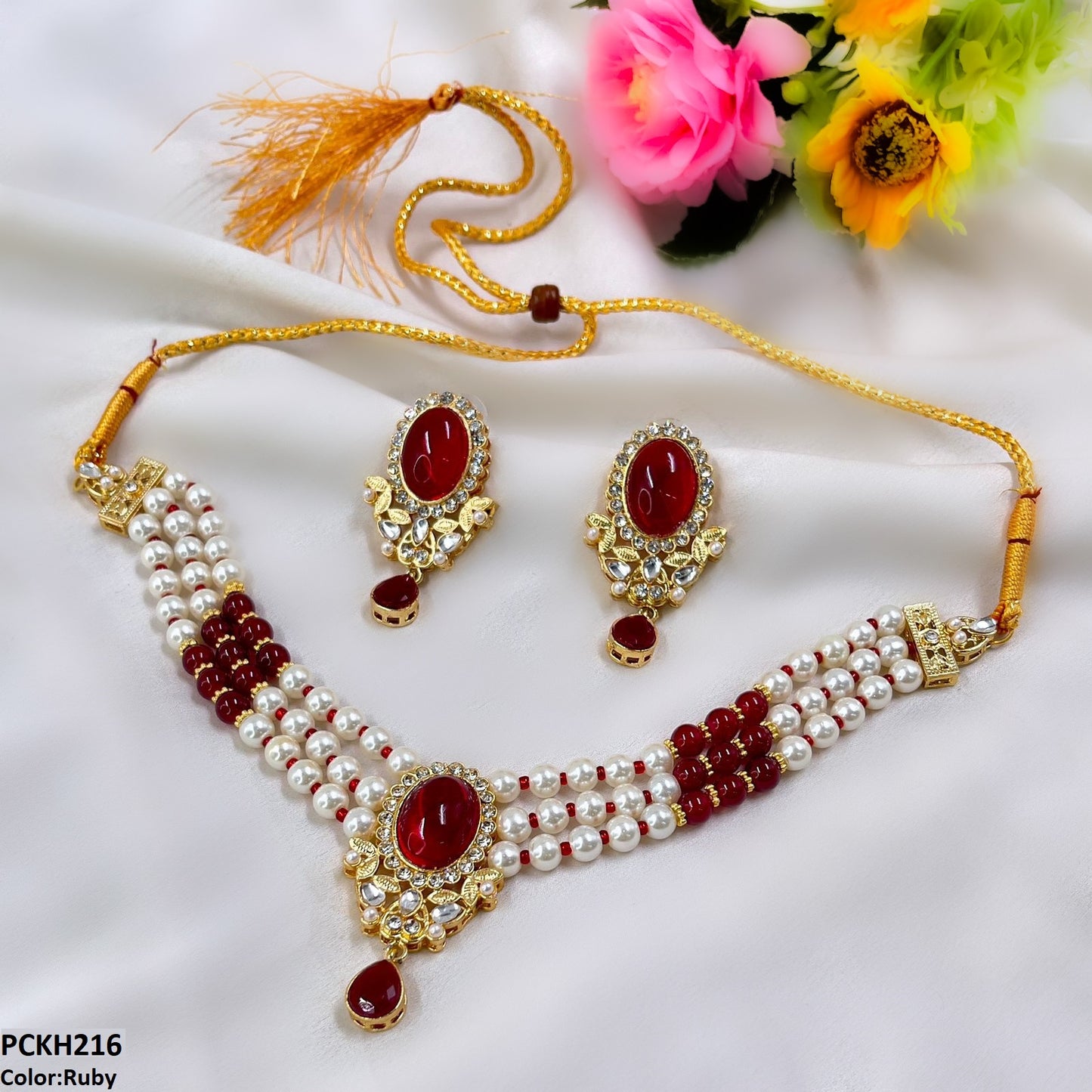 PCKH216 SDQ Oval/Tear Drop Choker Set