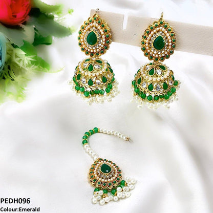 PEDH096 SDQ Tear Jhumki Drop Earrings