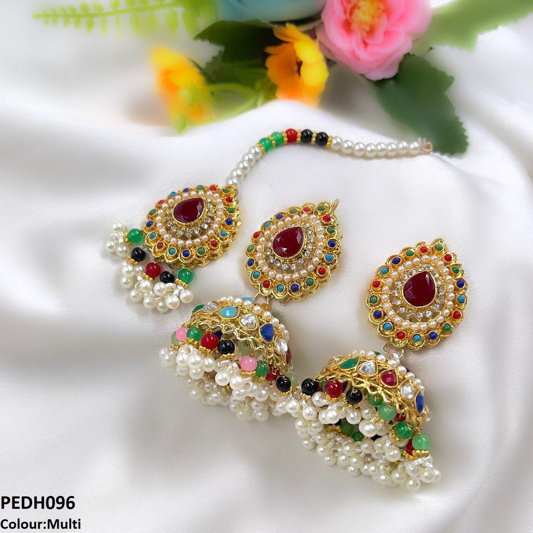 PEDH096 SDQ Tear Jhumki Drop Earrings