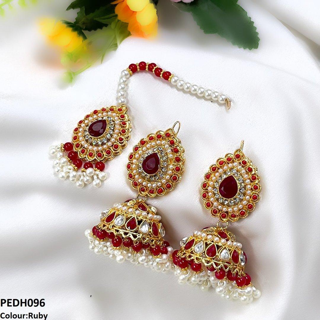 PEDH096 SDQ Tear Jhumki Drop Earrings