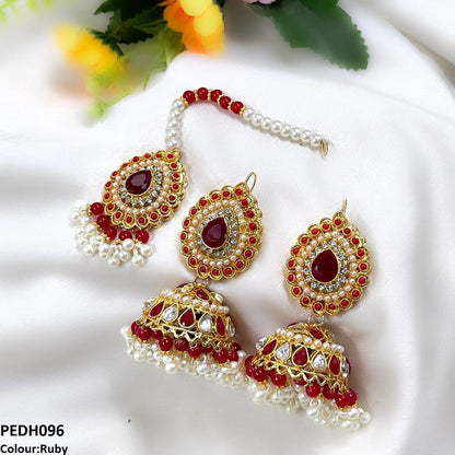 PEDH096 SDQ Tear Jhumki Drop Earrings