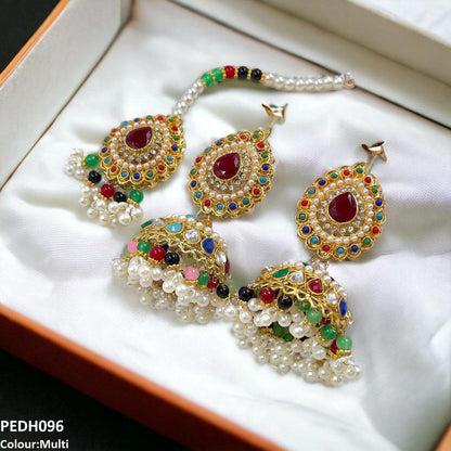 PEDH096 SDQ Tear Jhumki Drop Earrings