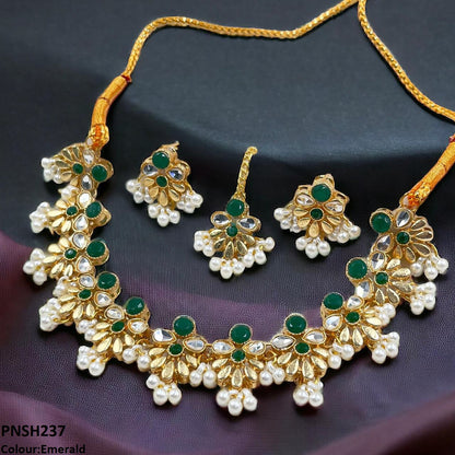 PNSH237 SDQ Tear/Flower Necklace Set