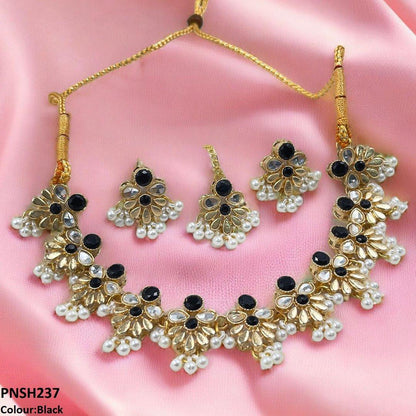 PNSH237 SDQ Tear/Flower Necklace Set