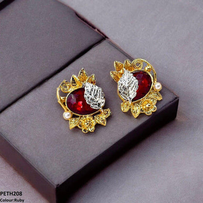 PETH208 SDQ Oval Leaf Tops Pair