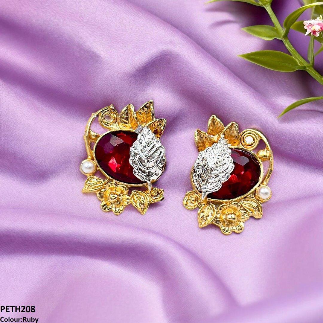 PETH208 SDQ Oval Leaf Tops Pair