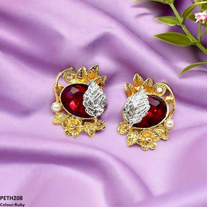 PETH208 SDQ Oval Leaf Tops Pair