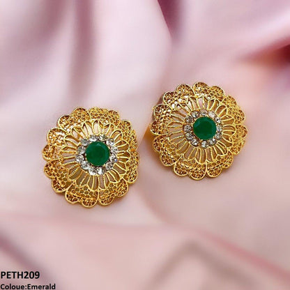 PETH209 MZM Heart Flower Tops Pair