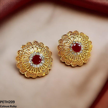 PETH209 MZM Heart Flower Tops Pair