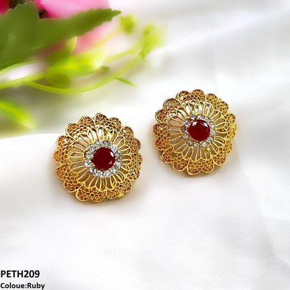 PETH209 MZM Heart Flower Tops Pair