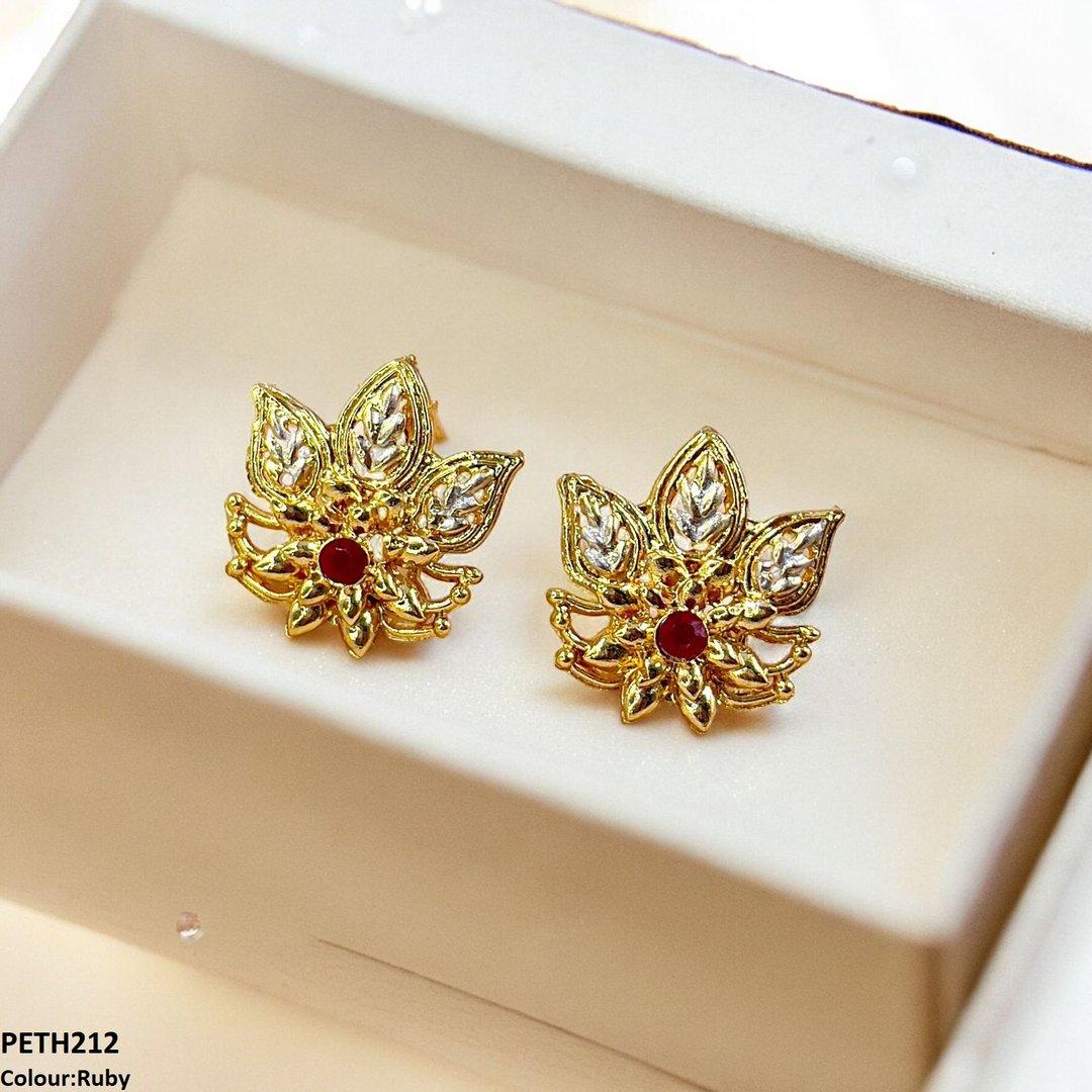 PETH212 MZM Leaf Flower Tops Pair