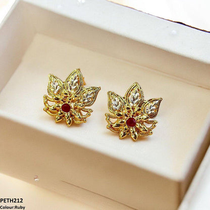 PETH212 MZM Leaf Flower Tops Pair