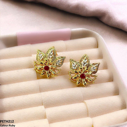 PETH212 MZM Leaf Flower Tops Pair