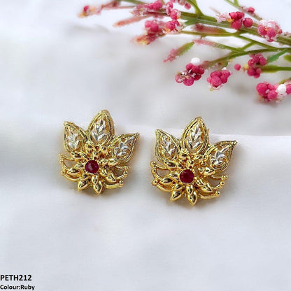 PETH212 MZM Leaf Flower Tops Pair