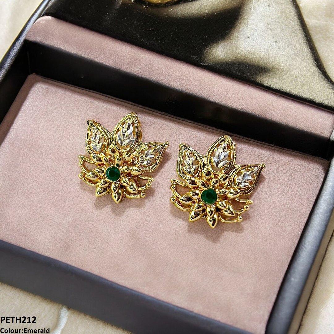 PETH212 MZM Leaf Flower Tops Pair