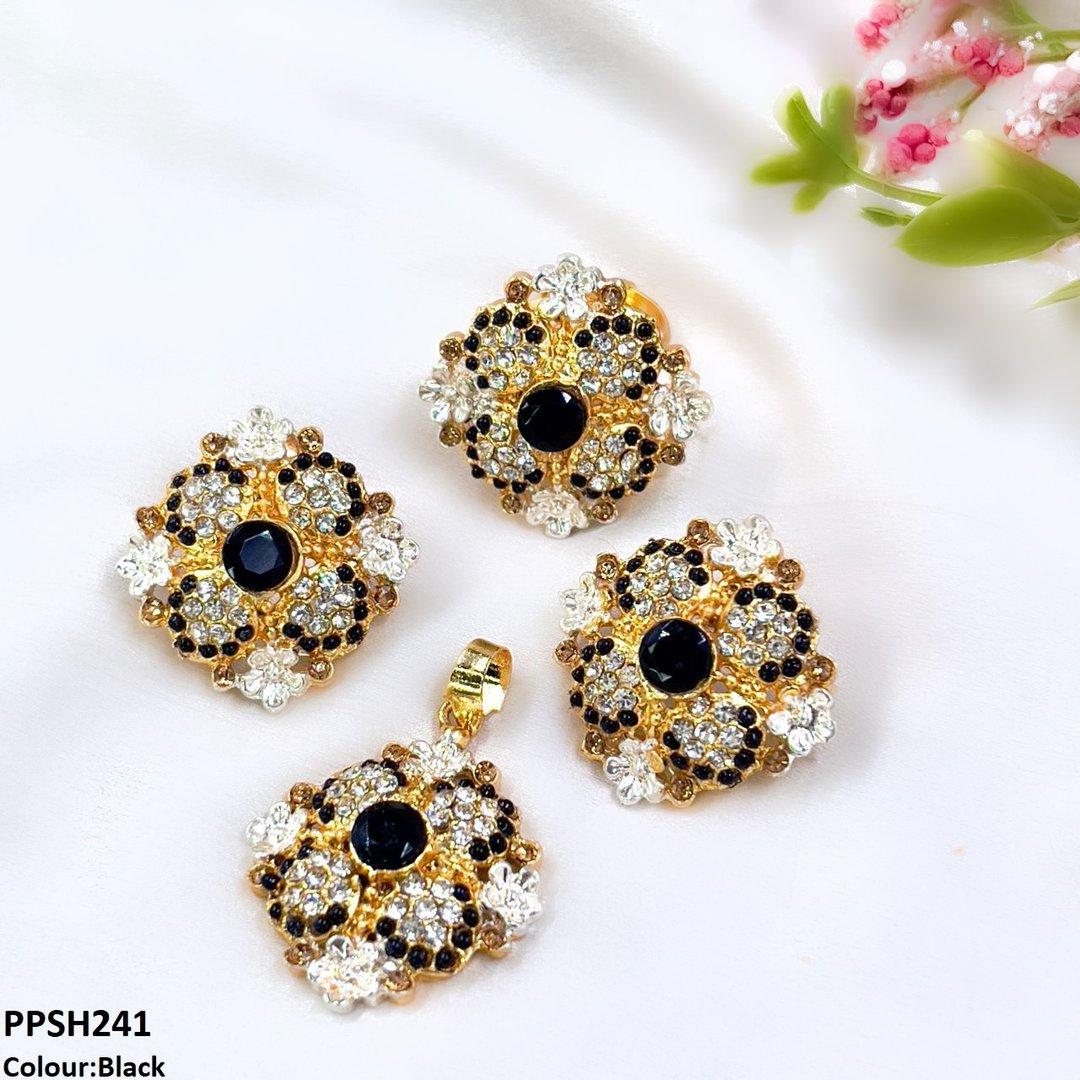 PPSH241 SDQ Square Flower Pendant Set