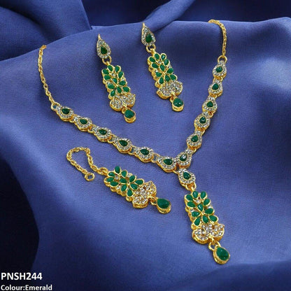 PNSH244 FRN Tear Drop Necklace Set