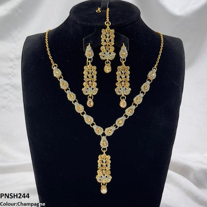 PNSH244 FRN Tear Drop Necklace Set
