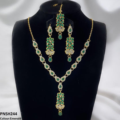 PNSH244 FRN Tear Drop Necklace Set